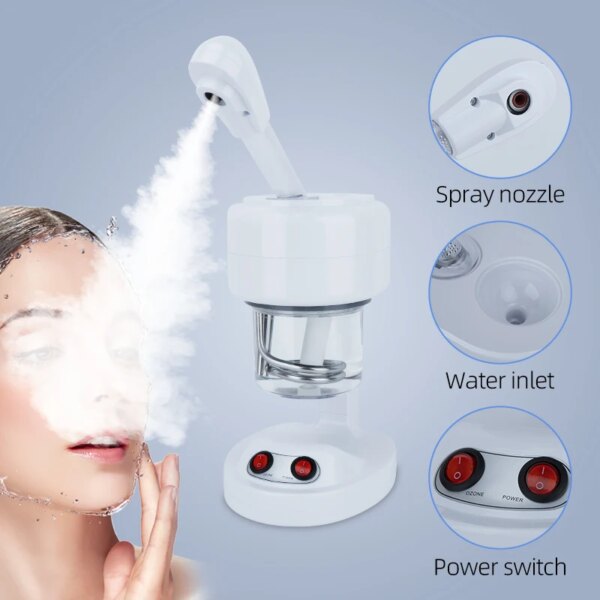 Facial Steamer for Face Facial Vaporizer Professional Face Steamer Hot Warm Mist Sprayer Moisturizing Portable Facial Steamer