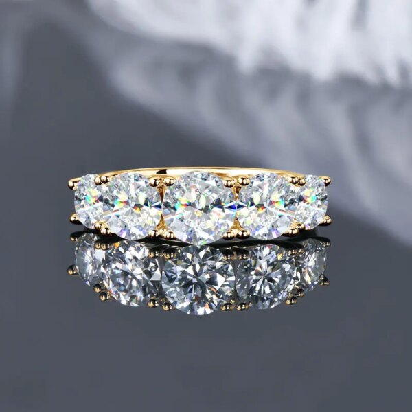 Moissanite Wedding Rings 925 Silver