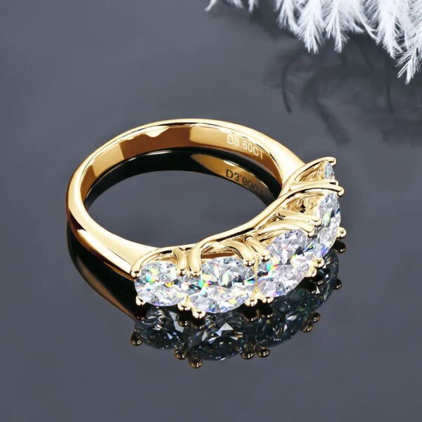 Moissanite Wedding Rings 925 Silver