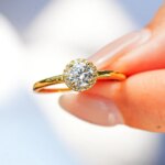Moissanite Round Bag Diamond Ring for Women
