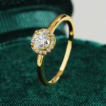 Moissanite Round Bag Diamond Ring for Women