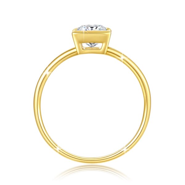 Princess Cut 1.0CT Moissanite Ring 14K Gold