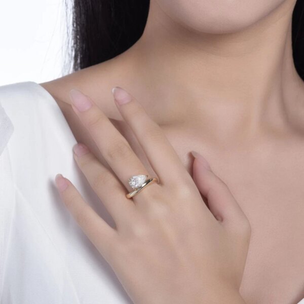 Vinregem Pear Cut Real Moissanite Diamond Gems
