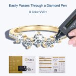 Full Star Moissanite Ring 0.87ctw D Color Bright Cutting