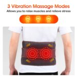 Infrared heating waist massager belt with vibration and lumbar support