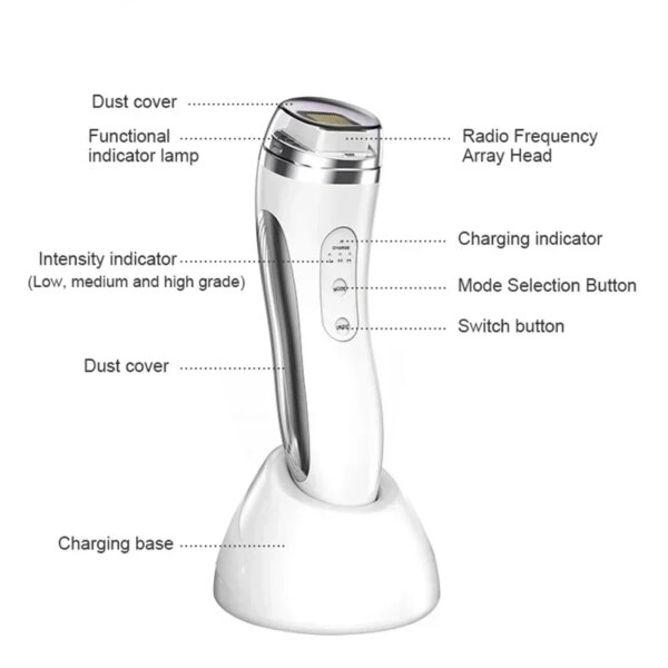 RF face lifting device for skin tightening and wrinkle reduction