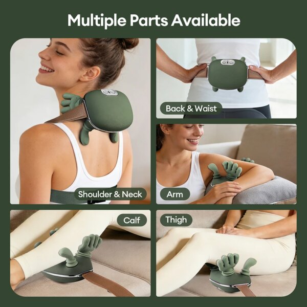 4D wireless neck and shoulder kneading massager