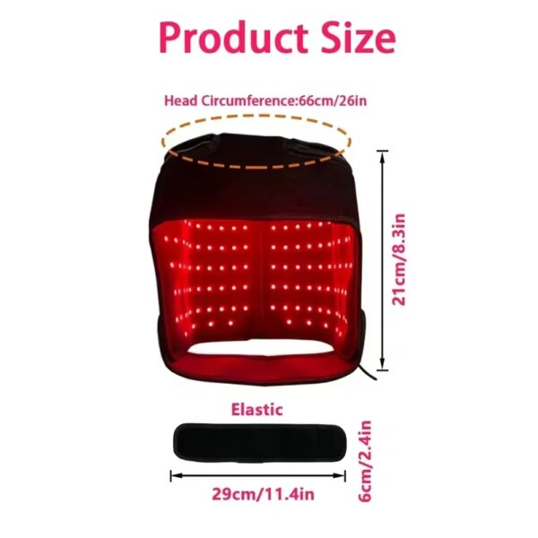 180-piece red light hair regrowth cap with near-infrared therapy