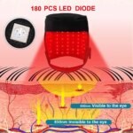180-piece red light hair regrowth cap with near-infrared therapy