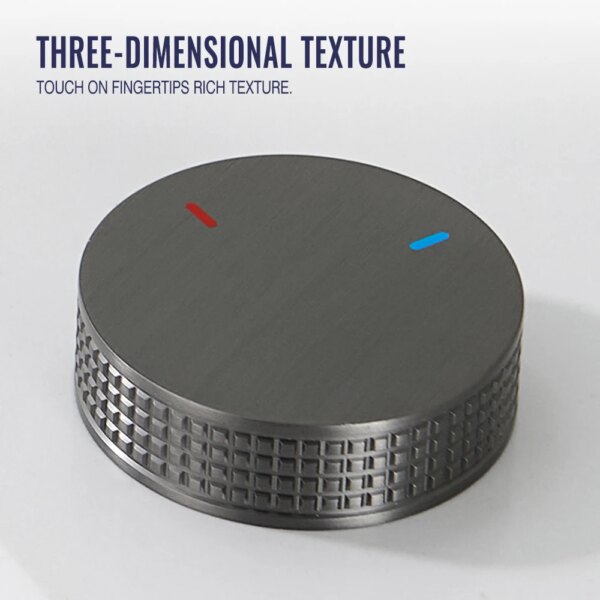 Gunmetal Basin faucet Knurled Switch 360 Rotating