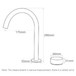 Gunmetal Basin faucet Knurled Switch 360 Rotating