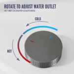 Gunmetal Basin faucet Knurled Switch 360 Rotating