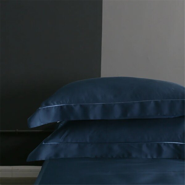 Sondeson Nature 100% Silk Dark Blue Bedding Set