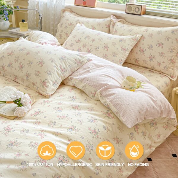 100% Cotton Duvet Cover Set 3pcs