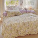 Pastel Fresh Floral Super Soft 100% Cotton Bedding Set