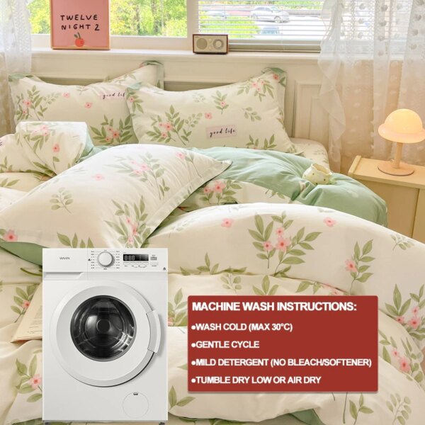 100% Cotton Duvet Cover Set: Bedding Set (1 Duvet Cover 2 Pillowcases), Soft, Wrinkle-Free | Hotel Luxury, Hidden Zipper Design