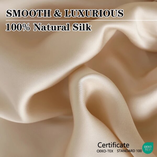Mulberry Silk Fitted Bed Sheet with Elastic Bands Luxury Mattress Cover