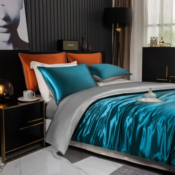 DISANGNI 22 Momme 6A Mulberry Silk Duvet Cover