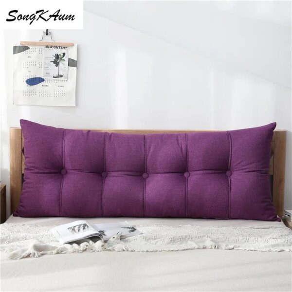 SongKaum washable long bedside pillow made 100% cotton with soft filling