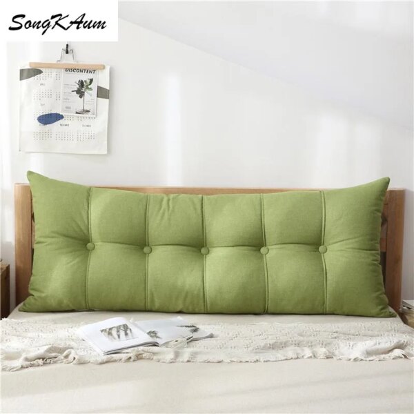 SongKaum washable long bedside pillow made 100% cotton with soft filling