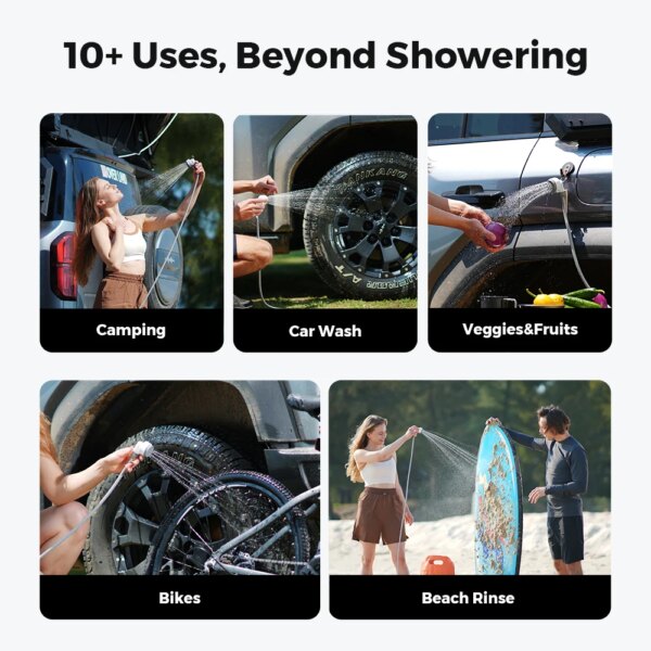 Flextial Portable Electric Shower Pump IPX7 Waterproof