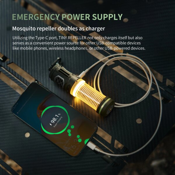 FLEXTAIL Mosquito Repeller with Camping Light and Rechargeable Battery