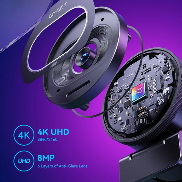 EMEET S600 Autofocus Living Stream 4K Camera With Mics