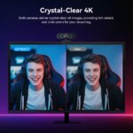 EMEET C60E 4K Binocular USB Camera With RGB Light for Streaming/Gamer