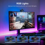 EMEET C60E 4K Binocular USB Camera With RGB Light for Streaming/Gamer