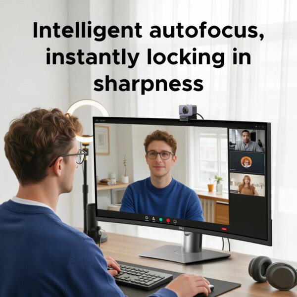 UGREEN 4K 1080P Auto Focus Webcam AI Noise Reduction Mic Face