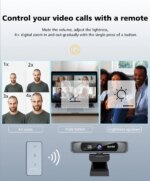 Spedal 4K Webcam Wide Angle Webcam With Microphone And Remote Control