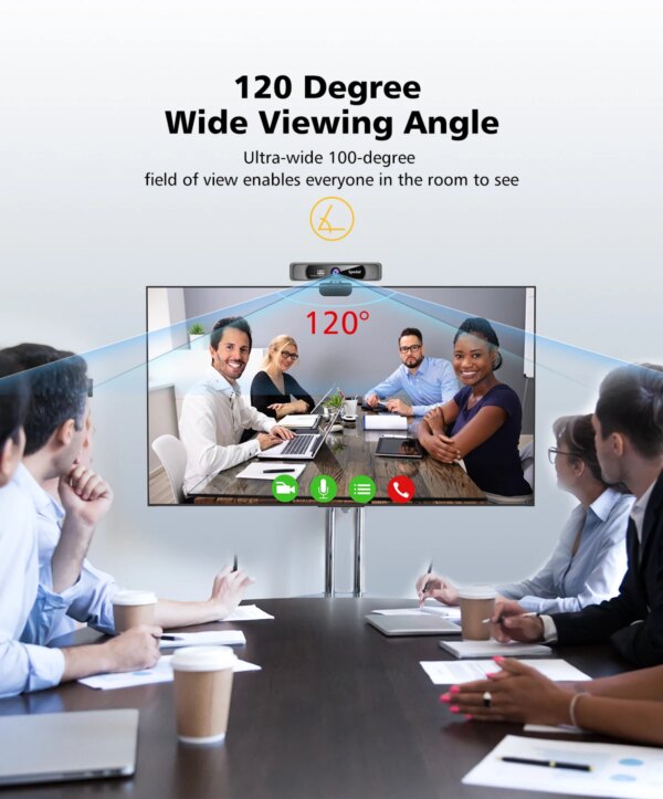 Spedal 4K Webcam Wide Angle Webcam With Microphone And Remote Control