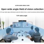 4K Ultra HD Webcam All in one Camera with 4pcs Wireless Microphone Speaker for Video Conference