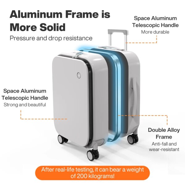 Mixi New PC Aluminum Frame Suitcase