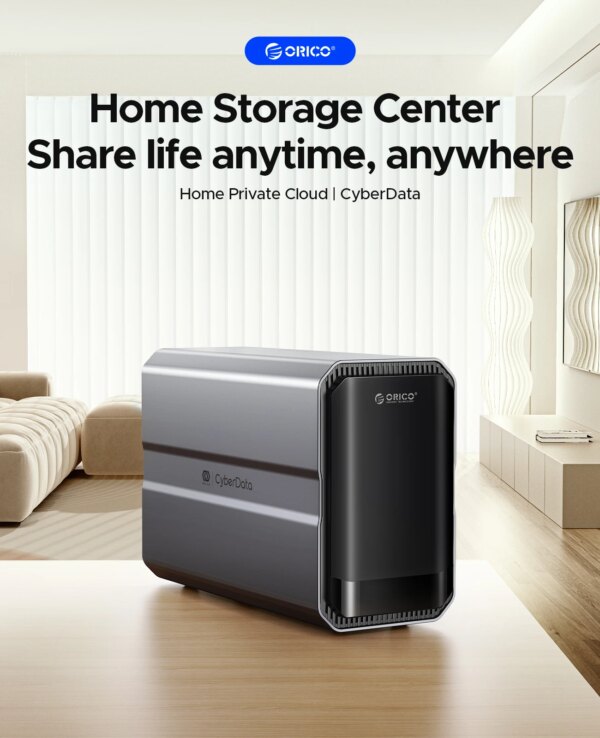 ORICO Home NAS 2-Bay 3.5" Type-C Data Encryption