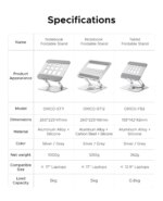 ORICO Foldable Laptop Stand Aluminum Alloy 360