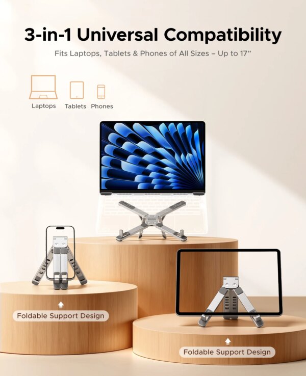 ORICO 3 in 1 Portable Laptop Aluminum Stand
