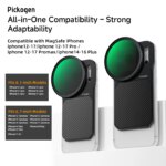 PICKOGEN 6.3" Magnetic Lens Filter Mount for MagSafe iPhone 12–17 Pro