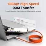CABLETIME 40Gbps 8K 240W Magnetic Cable Fast Charging