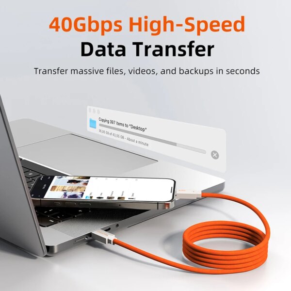 CABLETIME 40Gbps 8K 240W Magnetic Cable Fast Charging