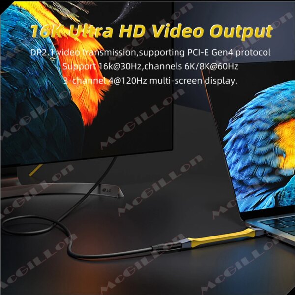 Thunderbolt 5 Full-function Data Cable USB C To USB C Fast Charging PD 240W