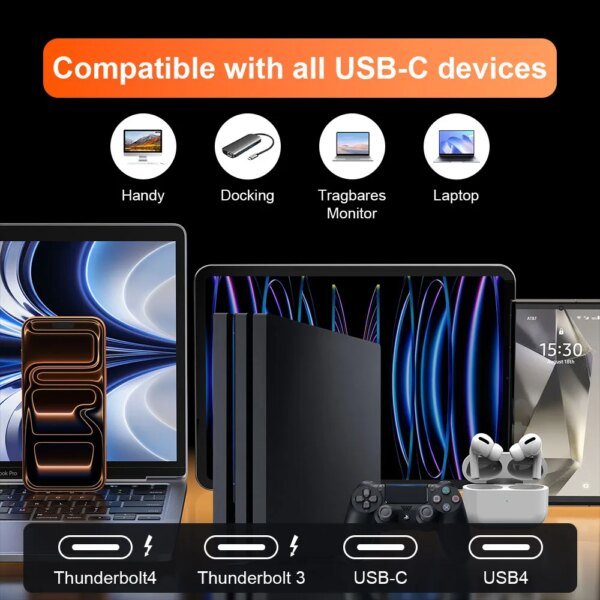 AUFU Short USB C to Type C Cable PD240W 5A Fast Charging