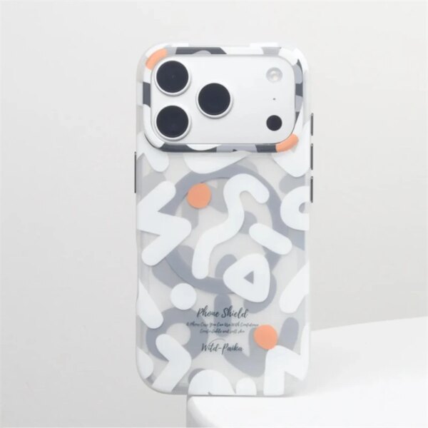 For MagSafe Geometric Graffiti Phone Case for iPhone