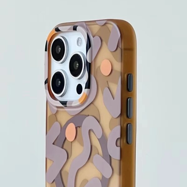 For MagSafe Geometric Graffiti Phone Case for iPhone