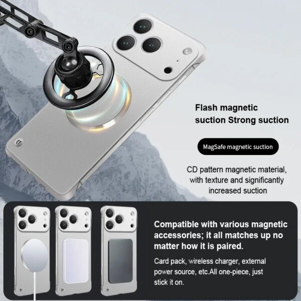 Ultra Thin PC Frameless Magnetic Cases For iPhone